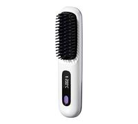 Spazzola per capelli riscaldata - Spazzola portatile per lisciare | Mini spazzola senza fili con display a LED e 3 impostazioni di calore | Touch Control Screen Styler per casa, viaggi, salone