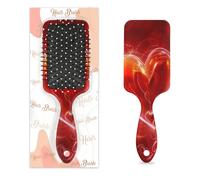 Spazzola per capelli rossa a forma di cuore bagnato asciutto cuscino d'aria spazzola per capelli districante in plastica spazzola per capelli per bambini adulti ritorno a scuola regalo donne uomini
