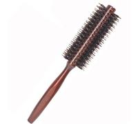 Spazzola per capelli rotonda piccola, setola di cinghiale naturale per pettine a rullo portatile per capelli corti e sottili