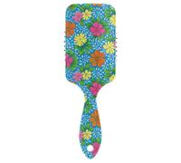 Spazzola per capelli secchi antistatica con fiori colorati in stile hawaiano Progettato per massaggio del cuoio capelluto per tutti i tipi di capelli con manico ergonomico cepillos para cabello