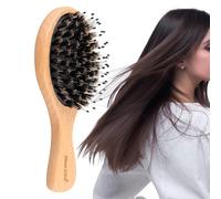 Spazzola per capelli setola per le donne, pennello per capelli lenitivo - Canpate setole pettinate Cannogeni che si riducono i capelli crespi con manico in legno,Accessori per la toelettatura rilassan