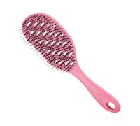 Spazzola per capelli | Spazzola districante | Spazzola in legno con setole naturali per styling e cura quotidiana | Manico ergonomico | Ideale per capelli corti e | Antistatica e delicata