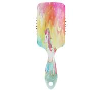 Spazzola per capelli, spazzola per capelli con cuscino d'aria, pettine arcobaleno cielo unicorno per capelli spessi e antistatico districante