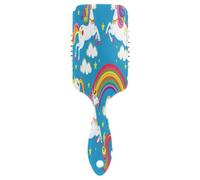 Spazzola per capelli, spazzola per capelli con cuscino d'aria, pettine unicorno e arcobaleno per capelli spessi e antistatico districante
