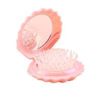 Spazzola per capelli tascabile combinata da viaggio design per lei spazzola per capelli regalo a forma di conchiglia pettine compatto con