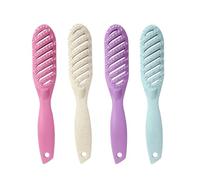 Spazzola per capelli ventilata, design ad arco di menisco, uso bagnato e asciutto, 22 cm, confezione da 4, rosa, viola, blu, beige