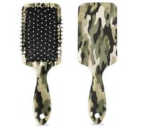 Spazzola per capelli verde classica mimetica stampa mimetica cuscino d'aria asciutto bagnato spazzola per capelli districante in plastica per bambini adulti regalo per il rientro a scuola donne uomini