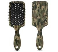 Spazzola per capelli verde mimetica classica con stampa mimetica bagnata e asciutta spazzola per capelli districante in plastica per bambini adulti regalo per il rientro a scuola donne uomini