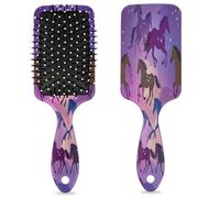 Spazzola per capelli viola per cavalli, colorata, con cuscino ad aria, spazzola districante in plastica, per bambini e adulti, regalo per il rientro a scuola, per donne e uomini