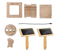 Spazzola per cardatura - Carder di lana di legno, spazzola per cani | Spazzola in feltro con manico in legno, set di pettini in misto lana leggera, kards in lana portatile, spazzola per cani