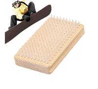 Spazzola per cera da sci, 12 cm, con manico in legno, per la pulizia e la pulizia dello snowboard, accessorio per la manutenzione degli sci, con per una pulizia e risultati di