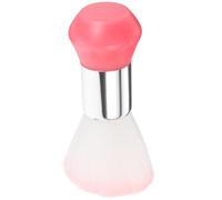 Spazzola per Collo da Barbiere Rosa in Nylon, Alluminio e PP | Manico Comodo, Delicata sulla Pelle, per Barba Corta e Residui, Uso in Salone e Casa