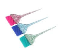 Spazzola per Colori per Capelli Professionale con Manico Lungo l'uso del Salone - Applicatore Tintura a Tre Pezzi Trasparente in Design Alla Moda