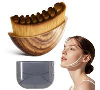 Spazzola per contorno linfatico, massaggiatore viso per drenaggio linfatico, collo mento e mascella, design ergonomico per ridurre il gonfiore, alleviare l'affaticamento
