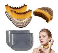 Spazzola per contorno linfatico per il viso, confezione da 2 spazzole per il drenaggio linfatico, spazzola per asciugare il viso per sgonfiarsi e illuminare la pelle, strumento per scolpire il viso e