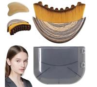 Spazzola per contorno linfatico, spazzola per il viso per il drenaggio linfatico, spazzola per il viso a secco, massaggiatore ergonomico per drenaggio linfatico per scolpire viso, mento e mascella (1