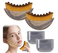 Spazzola per Contorno Linfatico Viso, Massaggio e Scolpire Mento e Mascella, Brossaggio a Secco con Design Ergonomico per la Cura della Pelle, Custodia Inclusa (2 Pezzi)