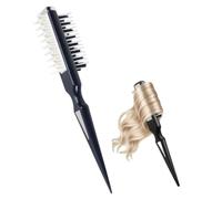 Spazzola per cotonatura, Pettine per cotonatura per volume e styling, Pettine per su due lati con punta appuntita, Spazzola per definire ricci resistente al calore per uomo e donna, Nero