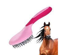Spazzola per criniera e coda 23 cm, spazzola professionale per la cura dei e della coda in PP, con manico umanizzato, per spessore (colore casuale)