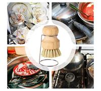 Spazzola per Cucina - Set Scovolini Con Manico In Legno E Vassoio Di Drenaggio - Spazzola da Cucina Naturale - per Lavello Pentole Padelle Bagno Doccia Piastrelle