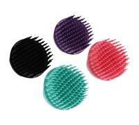 Spazzola per Cuoio Capelluto in Silicone 4 Pezzi per Shampoo | Massaggio Delicato, Design Leggero, Uso la Doccia, Texture Morbida e Pratica per Pulizia Quotidiana