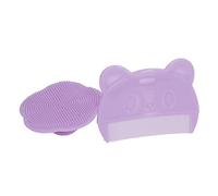 Spazzola per Cuoio Capelluto per Bambini, Spazzola per Cappelli a Culla, 2 Pezzi Spazzola da Bagno per Bambini in Silicone Spazzola per la Testa del Bambino Pettine Curvo per Bambini(Viola)