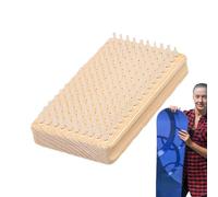 Spazzola per da Snowboard, in Legno, 12 x 7 x 3 cm, Spazzola per la Pulizia, Spazzola per ceretta, Accessorio Sportivo Resistente, Progettato per Applicare e Pulire Snowboard e Sci per la