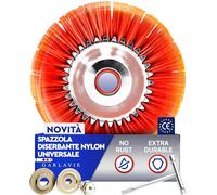 Spazzola per Decespugliatore in Nylon per Erbacce e Muschio Foro 25,4mm | Setole flessibili in nylon per rimuovere muschio ed erbacce con maggiore delicatezza sulle superfici esterne.