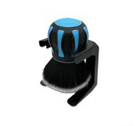 Spazzola per dettagli interni auto con setole morbide e portapacchi, manico ergonomico per la pulizia di cruscotti, prese d'aria e sedili in pelle, compatibile con tutti i veicoli (B blu)