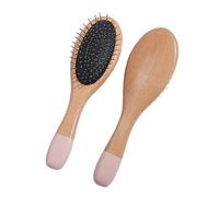Spazzola per districare i capelli, spazzola da parrucchiere con cuscino | d'aria in legno, spazzola districante da 22 x 6 cm, spazzola per capelli con borsa d'aria con setole morbide, spazzola per E