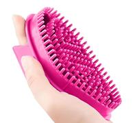 Spazzola per doccia | Pulizia del corpo in silicone | Setole naturali Brussh per rimuovere le tossine della pelle morta e la cellulite | esfoliante delicato e massaggio per tutti i tipi di pelle S