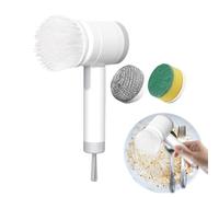 Spazzola per doccia ricaricabile, ABS, componenti elettronici, multiuso, perfetta per piastrelle della cucina, auto, vasca da bagno, per la pulizia del pavimento, 21 x 8,5 x 7 cm