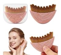 Spazzola per drenaggio linfatico, strumento per scolpire il viso quotidiano per pendolari, spazzola per contorno viso in silicone rosa con custodia da viaggio massaggiatore mascella per preparazione