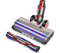 Spazzola per Dyson V7 V8 V10 V11 V15, spazzola Dyson flessibile e girevole a 180° con 4 lampade frontali a LED e 2 rulli di ricambio per pavimenti duri e moquette