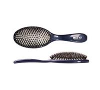 Spazzola per Extension Capelli con Setole Naturali e Base Ovale Blu Fashion SHE