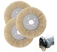 Spazzola per Fughe in Ottone, Set da 3 Pezzi, 110 mm di Diametro, per Pulizia e Rimozione di Erbacce da Pavimenti e Giardini, Compatibile con Multibrush e Weedbrush