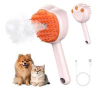 Spazzola per gatti a vapore, 6 in 1, spazzola per cani Spritz Defur Pettine con shampoo senz'acqua per animali domestici, strumento per la toelettatura del deshedding delicato sulla pelle, adatta per