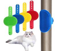 Spazzola per gatti in silicone da 4 pezzi regolabile | Protezione per mobili tiragraffi per gatti dal design curvo per cuccioli di gattini lunghi o corti