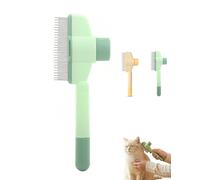 Spazzola Per Gatti, Spazzola per Gatti, Spazzola Antipeli per Gatti, Effetto Massaggiante, Rimuove I Peli Morti E in Eccesso, Pulizia Con Un Solo Pulsante per Gatti Capelli Lunghi/Corti (D)