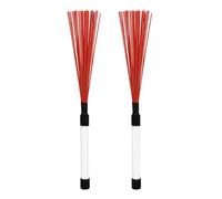 Spazzola per Grancassa in Nylon Manico ABS Rosso | Accessorio per Percussione, Design Compatto e Versatile, per Jazz Drum, per Principianti in Viaggio
