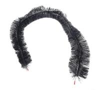 Spazzola per grondaia per tetto e sistema di protezione dell'acqua piovana, lunghezza 12 m e diametro 100 mm, colore nero, intasamento da foglie e piccoli animali per fibra PP resiliente