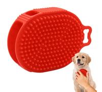 Spazzola per il bagno del cane, scrubber per il lavaggio del cane a doppio lato con un gancio, spazzola per la pulizia degli animali domestici, strumento per la toelettatura di cani e gatti a pelo