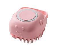 Spazzola per il bagno e corpo con dispenser di shampoo setole in silicone morbide massaggio palma doccia esfoliante lavare shamponare massaggiare donne animali domestici promuove la circolazione sangu
