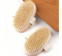 Spazzola per il corpo asciutto, esfoliante, con setole naturali per pelle secca, migliora la circolazione sanguigna, blocca i peli incarniti, pulisce l'acne e la cellulite, buono come accessorio per i