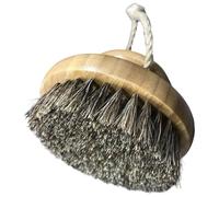Spazzola per il corpo con setole di cinghiale, in legno naturale, con setole in sisal, dimensioni del palmo: 9,4 cm, massaggiatore esfoliante per drenaggio linfatico per una pelle liscia