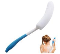 Spazzola per il corpo da doccia 2 in 1 morbida e antiscivolo con manico lungo curvo e corda per appendere la schiena scrub per la doccia per uomini donne.