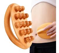 Spazzola per il corpo in legno, strumenti per massaggi in legno,Massaggiatore manuale a punti trigger - Strumento a rullo per massaggio modellante del corpo per collo, schiena, addome, gambe
