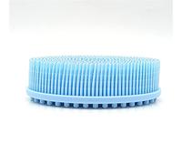 Spazzola per il corpo in silicone, massaggio del cuoio capelluto del bambino, spazzola per doccia per la pulizia bagnata o a secco, spazzola per doccia esfoliante per il corpo (blu)