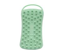 Spazzola per il corpo in silicone, spazzola per il cuoio capelluto del bambino, spazzola per doccia per la pulizia a umido o a secco, spazzola esfoliante per il corpo (verde)
