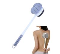 Spazzola per il corpo, palla di schiuma a rete 2 in 1, esfoliazione della pelle massaggiante, spazzola da bagno bagnata e asciutta, testina sostituibile, manico a onde d'acqua (Spazzola schiumogena)